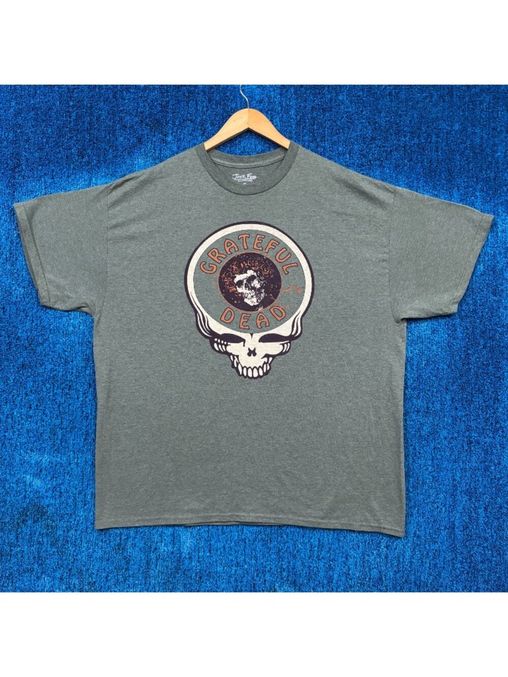 Grateful Dead Skull Rock Green T-Shirt Size Large
